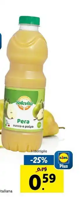 Lidl Solevita Pera Succo E Polpa offerta