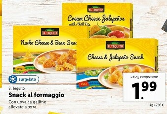 Lidl El tequito Snack Al Formaggio offerta