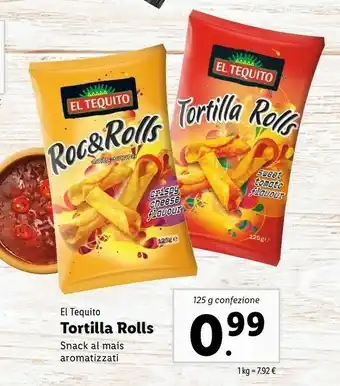 Lidl El tequito Tortilla Rolls offerta