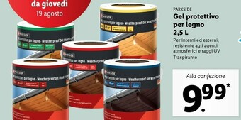 Lidl Parkside Gel Protettivo Per Legno offerta