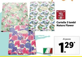 Lidl Pigna Cartelle 3 Lembi Nature Flower offerta