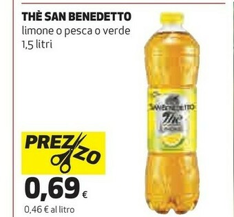 Coop San Benedetto Thè Al Limone 1500 G(ml) offerta