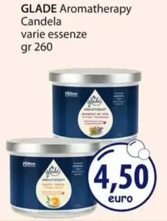 Acqua & Sapone GLADE Aromatherapy Candela varie essenze gr 260 offerta