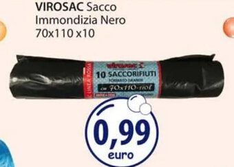 Acqua & Sapone VIROSAC Sacco Immondizia Nero 70x110x10 offerta