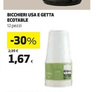 Coop Bicchieri di plastica offerta