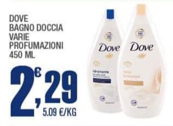 DOVE BAGNO DOCCIA VARIE PROFUMAZIONI 450 ML