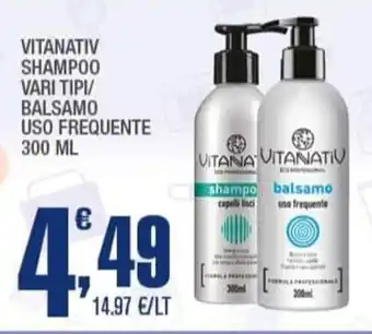 Splendidi e Splendenti VITANATIV SHAMPOO VARI TIPI/ BALSAMO USO FREQUENTE 300 ML offerta