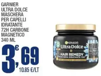 Splendidi e Splendenti GARNIER ULTRA DOLCE MASCHERA PER CAPELLI 72H CARBONE MAGNETICO 340 ML offerta
