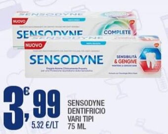 Splendidi e Splendenti SENSODYNE DENTIFRICIO VARI TIPI 75 ml offerta