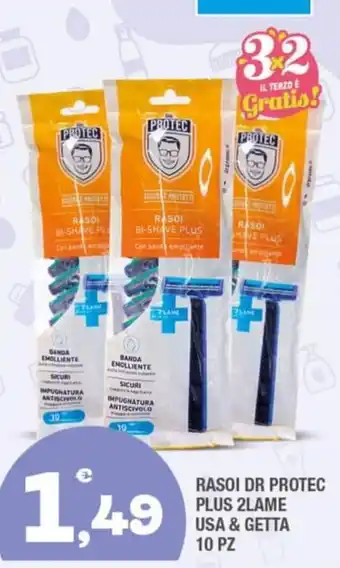 Splendidi e Splendenti RASOI DR PROTEC PLUS 2LAME USA & GETTA 10 PZ offerta