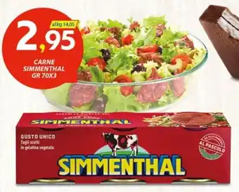 Vivo Supermercati CARNE SIMMENTHAL GR 70X3 offerta