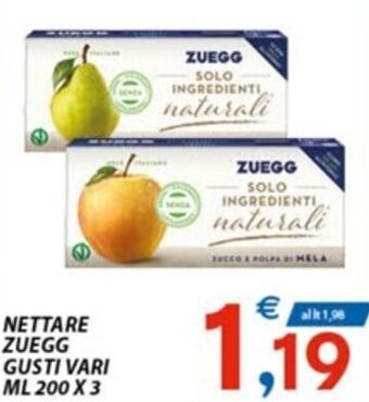 Vivo Supermercati NETTARE ZUEGG GUSTI VARI ML 200 X 3 offerta