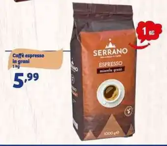 In'S Mercato SERRANO Caffè espresso in grani 1kg offerta