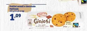 In'S Mercato Frollini cereali e cioccolato Fairtrade 250 g offerta