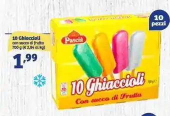 In'S Mercato Pascia 10 Ghiaccioli con succo di frutta 700 g offerta
