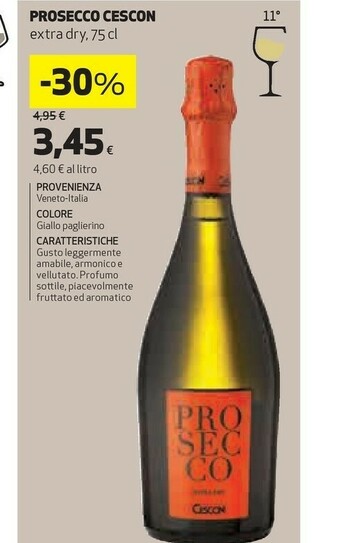Coop Cescon Prosecco offerta