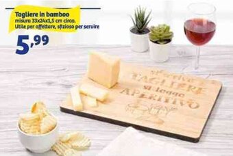 In'S Mercato Tagliere in bamboo misura 33x24x1,5 cm circa. offerta