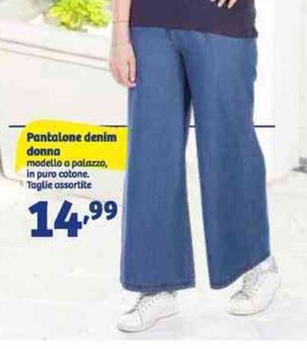 Pantalone denim donna