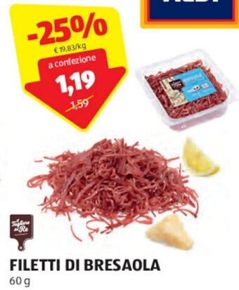 ALDI FILETTI DI BRESAOLA 60 g offerta