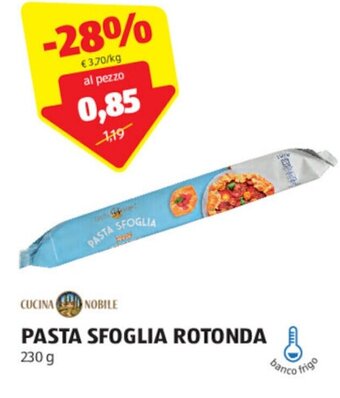 ALDI CUCINA NOBILE PASTA SFOGLIA ROTONDA 230 g offerta