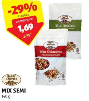 ALDI HAPPY HARVEST MIX SEMI 140 g offerta