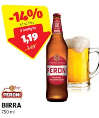 ALDI PERONI BIRRA 750 ml offerta