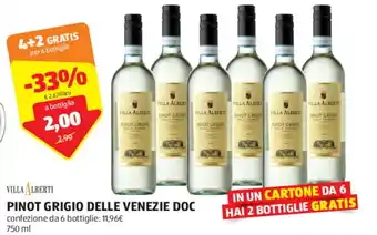 ALDI VILLA ALBERTI PINOT GRIGIO DELLE VENEZIE DOC 750 ml offerta
