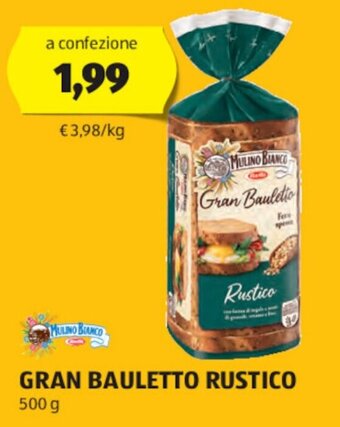 ALDI MULINO BIANCO GRAN BAULETTO RUSTICO 500 g offerta