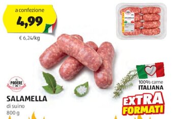 ALDI IL PODERE SALAMELLA di suino 800 g offerta