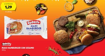 ALDI Roberto MAXI HAMBURGER CON SESAMO 300 g offerta