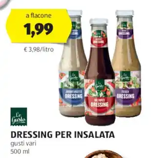 ALDI Le Gusto DRESSING PER INSALATA 500 ml offerta