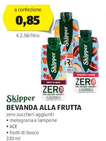 ALDI Skipper BEVANDA ALLA FRUTTA 330 ml offerta