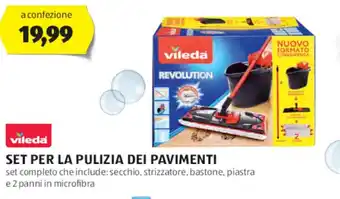 ALDI vileda SET PER LA PULIZIA DEI PAVIMENTI offerta