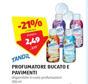 ALDI TANDIL PROFUMATORE BUCATO E PAVIMENTI 250 ml offerta