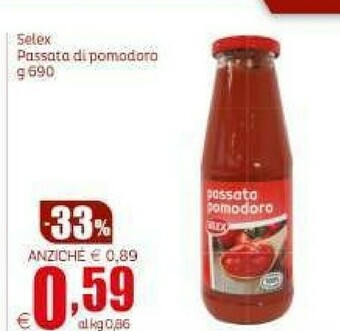 Elite Selex Passata di pomodoro offerta