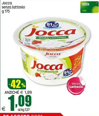 Elite Jocca Senza Lattosio offerta