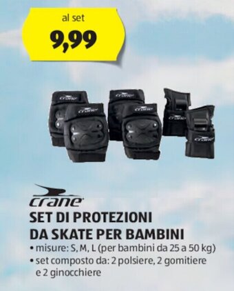 ALDI Crane SET DI PROTEZIONI DA SKATE PER BAMBINI offerta