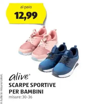 ALDI alive® SCARPE SPORTIVE PER BAMBINI offerta
