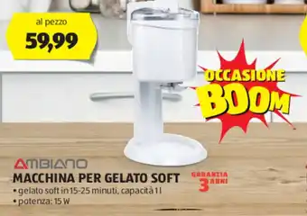 ALDI AMBIANO MACCHINA PER GELATO SOFT GARANZIA offerta