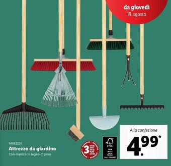 Lidl Parkside Attrezzo Da Giardino offerta