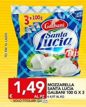 TuoDi Galbani Mozzarella offerta
