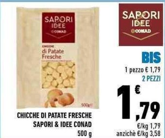 Conad CHICCHE DI PATATE FRESCHE SAPORI & IDEE CONAD 500 g offerta