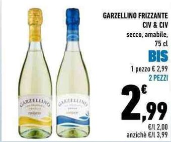 Conad GARZELLINO FRIZZANTE CIV & CIV 75 cl offerta