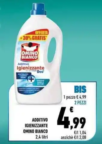 Conad ADDITIVO IGIENIZZANTE OMINO BIANCO 2,4 litri offerta