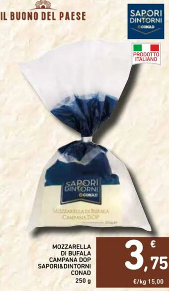 Spazio Conad MOZZARELLA DI BUFALA CAMPANA DOP SAPORI&DINTORNI CONAD 250 g offerta