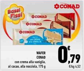 Conad WAFER CONAD 175 g offerta