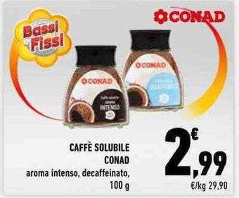Conad CAFFÈ SOLUBILE CONAD 100 g offerta