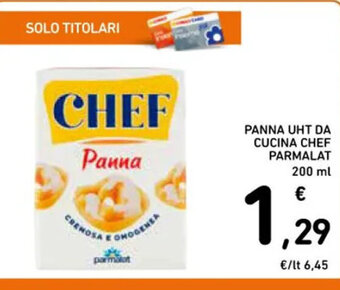 Spazio Conad PANNA UHT DA CUCINA CHEF PARMALAT 200 ml offerta
