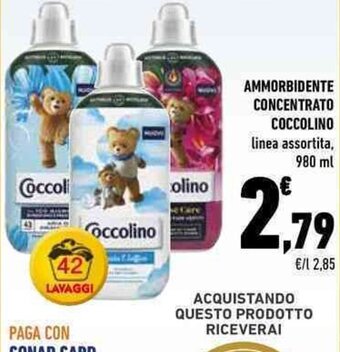 Conad AMMORBIDENTE CONCENTRATO COCCOLINO 980 ml offerta