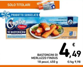 Spazio Conad BASTONCINI DI MERLUZZO FINDUS 18 pezzi, 450 g offerta